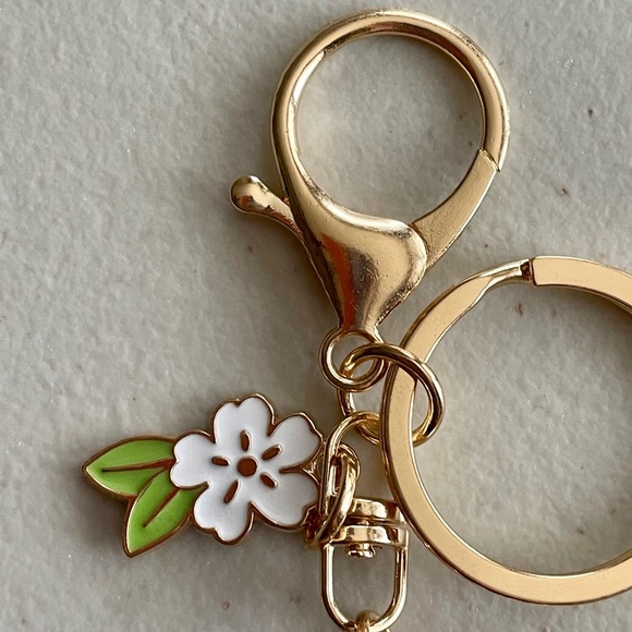 White Rabbit Bow Ribbon Keychain Purse Charm - Picture 3 of 4